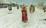 Andrei Ryabushkin Sunday oil painting on canvas